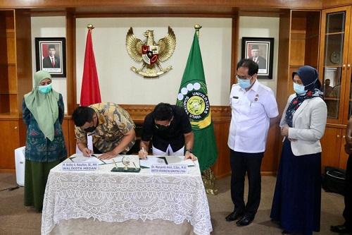 Wali Kota Medan dan Rektor USU Tandatangani Nota Kesepahaman